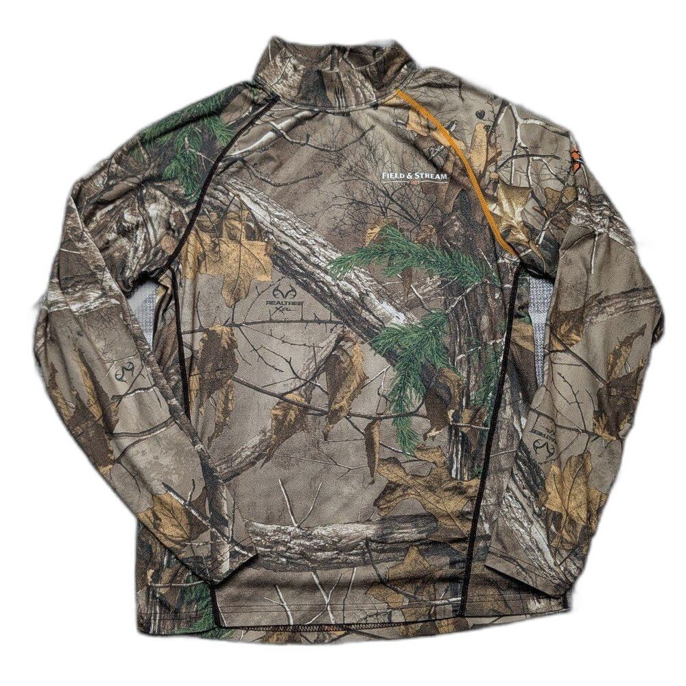 Youth Field & Stream Camouflage Hunting Performance Long Sleeve Realtree Extra M